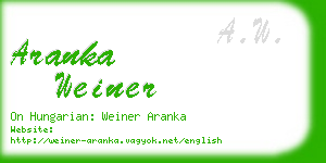 aranka weiner business card